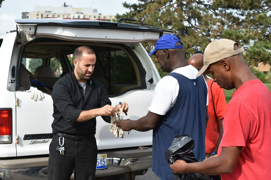 Father Marko Djonovic works with homeless men as part of Better Way Detroit. ?w=200&h=150