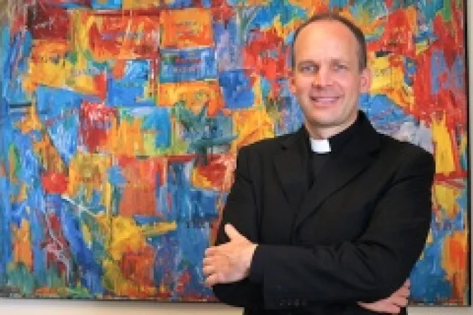 Father Scott Borgman poses for a photo during a June 7 2013 interview with CNA in Rome CNA