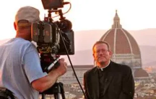 Fr. Robert Barron films the Catholicism Project on location in Florence, Italy  
