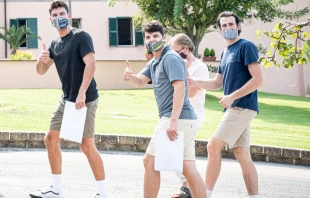 University of Dallas students take part in a tour of Due Santi Campus in the Alban Hills outside of Rome. Photo