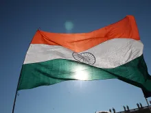 The flag of India. 