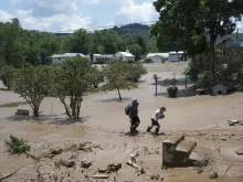 Flood damage in Falling Rock, West Virginia. 