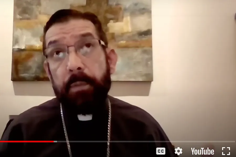 Bishop Daniel Flores of Brownsville speaks during a discussion on the coronavirus pandemic at the 2020 virtual meeting of the USCCB. ?w=200&h=150