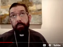 Bishop Daniel Flores of Brownsville speaks during a discussion on the coronavirus pandemic at the 2020 virtual meeting of the USCCB. 
