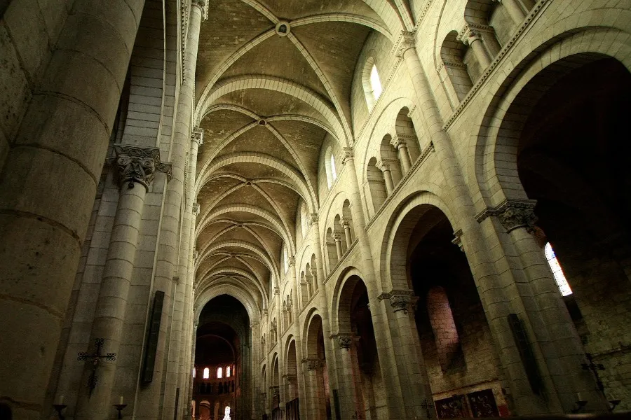 The interior of the church of Fontgombault Abbey. ?w=200&h=150