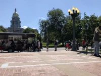 Capuchin food truck at Denver's Civic Center Park. 