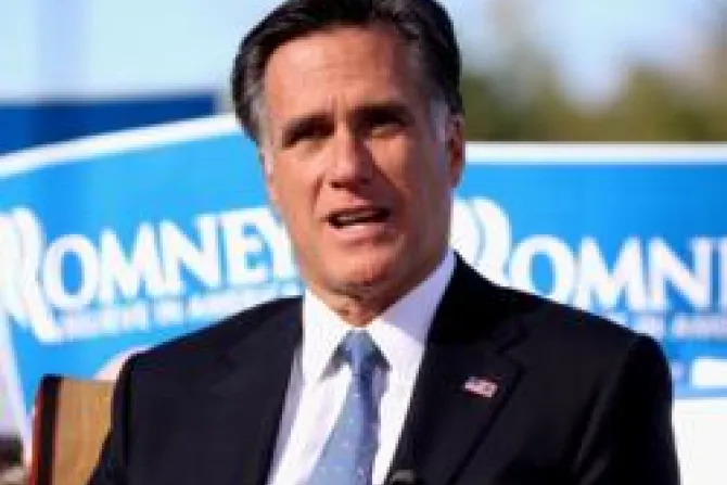 Former Governor Mitt Romney giving an interview at a rally in Paradise Valley Arizona December 6 2011 Credit Gage Skidmore CC BY SA 20 CNA US Catholic News 2 2 12