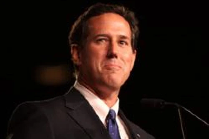 Former Senator Rick Santorum speaking at CPAC FL in Orlando Florida Credit Gage Skidmore CNA US Catholic News 12 12 11