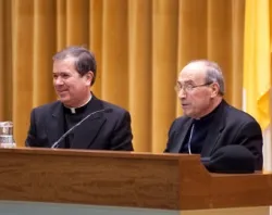 Fr. Alvaro Corcuera (L), general director of the Legion of Christ, and Cardinal Velasio De Paolis at a press conference. ?w=200&h=150