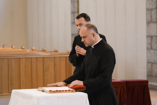 Fr Davide Pagliarani shortly after his election as superior general of the Society of Saint Pius X July 11 2018 Photo courtesy of FSSPXNEWS CNA