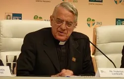 Fr. Federico Lombardi at the July 22 press conference at the WYD 2013 media center in Rio. Michelle Bauman/CNA.?w=200&h=150
