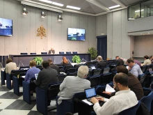 A press briefing at the Vatican Press Office, Oct. 20, 2014. 