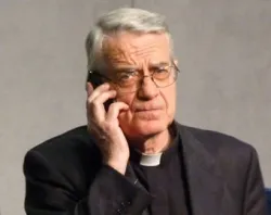 Vatican spokesman Father Federico Lombardi speaks on the phone in the Holy See's press office on May 28, 2012.?w=200&h=150