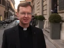 Fr. Hans Zollner, S.J. speaks with CNA in Rome, March 25, 2014. 
