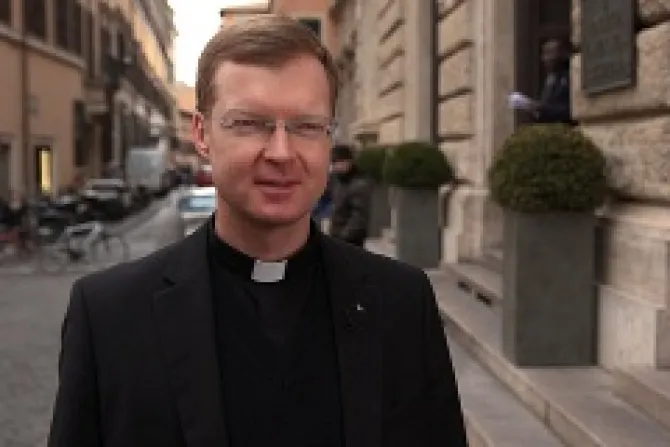 Fr Hans Zollner SJ speaks with CNA in Rome March 25 2014 Credit Andreas Dueren CNA CNA 3 31 14