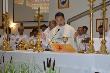Fr Joseph during consecration CNA