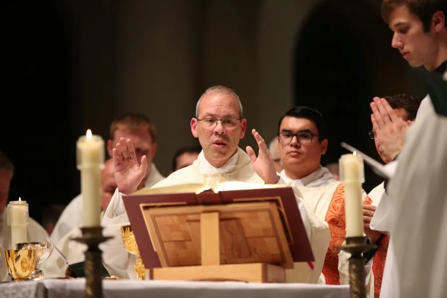 Fr. Juan Miguel Betancourt Torres, who was appointed Auxiliary Bishop of Hartford Sept. 18, 2018, says Mass at St. Paul Seminary in Saint Paul, Minn. ?w=200&h=150