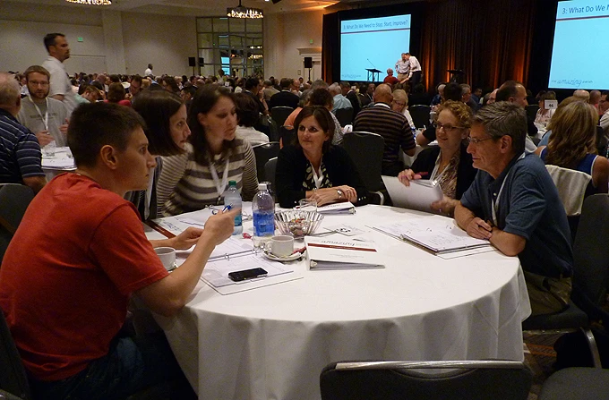 Fr. Ken Simpson (far right) brainstorms with parish leadership at the Amazing Parish Conference Aug. 28. ?w=200&h=150