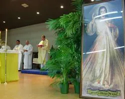 Fr. Patrice Chocholski, WACOM Secretary General, celebrates Mass at the Divine Mercy Conference at St. Bede's College?w=200&h=150