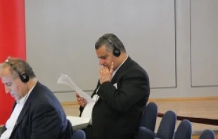 Fr. Rif'at Bader participates in the Oasis foundation conference in Sarajevo, Bosnia June 17, 2014.   Elise Harris/CNA.