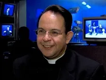 Fr. Sergio Tapio Velasco speaks with CNA on February 25, 2014 