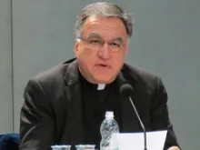 Fr. Thomas Rosica in the Vatican Press Office Feb 26, 2013. 