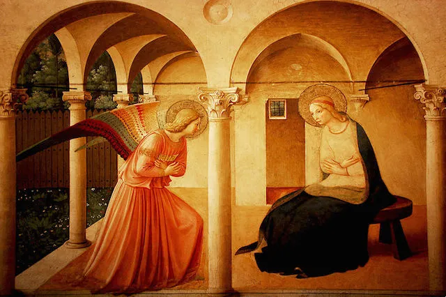 The Annunciation by Fra Angelico (public domain) via Wikimedia Commons.?w=200&h=150