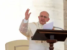 Pope Francis at a General Audience in Rome, June 2018. 