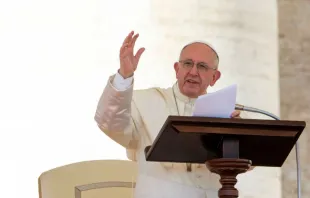 Pope Francis at a General Audience in Rome, June 2018.   CNA