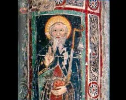 Fresco of St. Columbanus in the abbey of Brugnato.?w=200&h=150