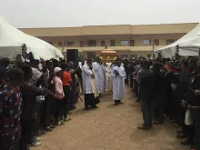 The funeral Mass of Michael Nnadi at Good Shepherd Seminary in Kaduna, Nigeria, Feb. 11, 2020. Photo courtesy of the Diocese of Maiduguri.