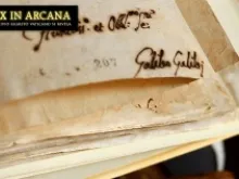 Galileo Galilei's signature in one of the Lux in Arcana displays. 
