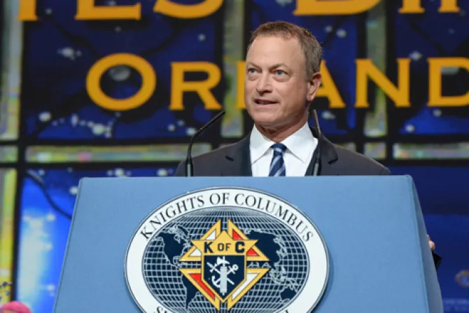 Gary Sinise descibed the work the Gary Sinise Foundation on behalf of wounded veterans during the States Dinner Aug 5 2014 Credit Knights of Columbus CNA 8 21 14