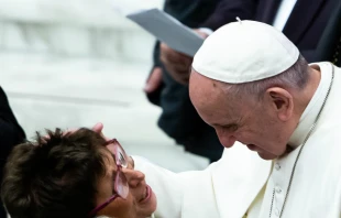 Pope Francis at a Wednesday general audience in Paul VI hall on Jan. 16, 2019.   Daniel Ibanez.