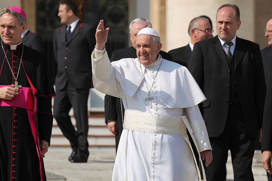 Pope Francis at the General Audience address in St. Peter's Square, March 11, 2015. ?w=200&h=150