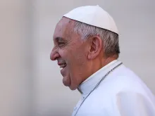 Pope Francis at the general audience on March 18, 2015. 