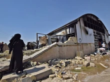 The fire-ravaged coronavirus isolation ward of al-Hussein Teaching Hospital in Nasiriyah, Iraq, July 13, 2021.