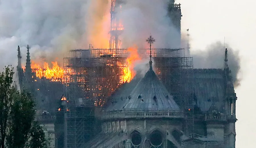 Fire at Notre-Dame Cathedral in central Paris, April 15, 2019. FRANCOIS GUILLOT/AFP/Getty Images?w=200&h=150