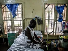Emmanuel Sani, a farmer affected by a Fulani attack at his village, rests on a bed at St. Gerard’s Catholic Hospital, Kaduna, Nigeria, April 13, 2019. 