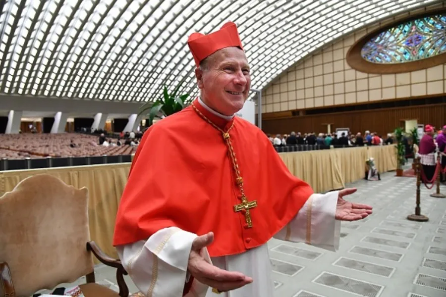 Cardinal Michael Fitzgerald greets friends after receiving the red hat at the Vatican October 5, 2019.?w=200&h=150