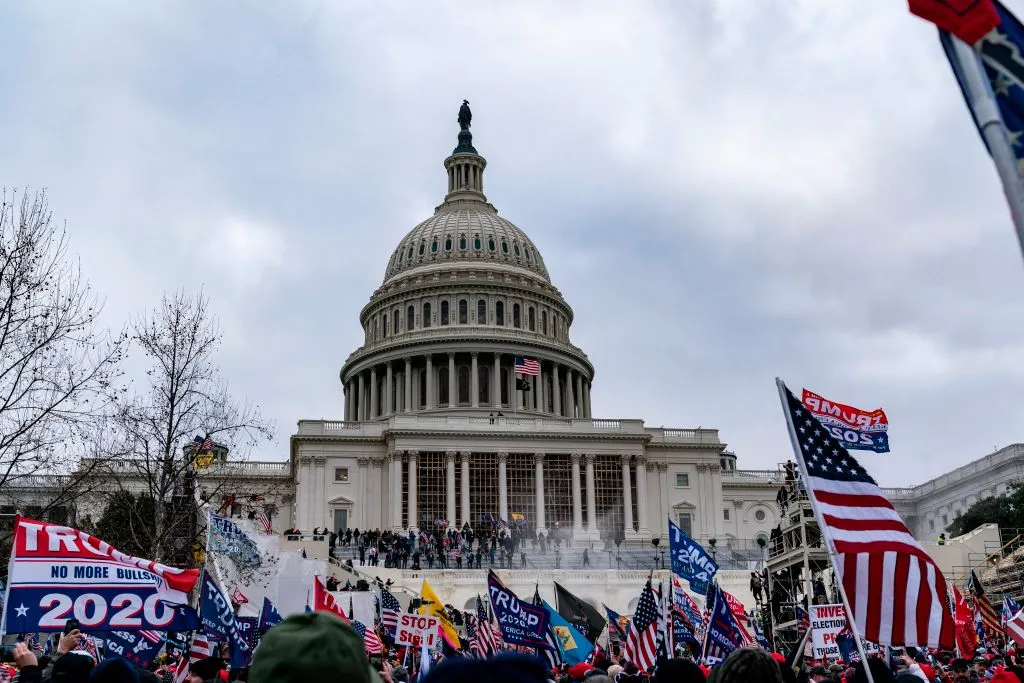 Supporters of US President Donald Trump protest outside the US Capitol, Jan. 6, 2021, in Washington, DC. Credit: Alex Edelman/AFP via Getty Images.?w=200&h=150