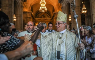 The late Cardinal Jaime Ortega celebrates his last Mass as Archbishop of Havana May 7, 2016.   AFP/Getty Images.