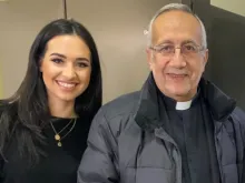 Archbishop Raphael Minassian with Gia Chacón, organizer of Operation Christmas for Armenia. Photos courtesy of For the Martyrs.