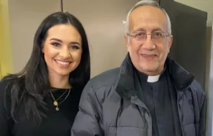 Archbishop Raphael Minassian with Gia Chacón, organizer of Operation Christmas for Armenia. Photos courtesy of For the Martyrs. 