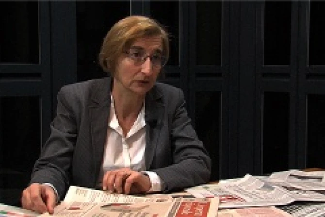 Giovanna Chirri speaks with CNA during a Feb 10 2014 interview in Rome Credit Andreas Dueren CNA CNA 2 11 14