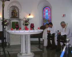 Monsignor Ralph Heskett leading the Rosary with Blessed Sacrament exposed on June 15, 2012.?w=200&h=150