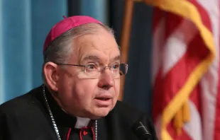 Archbishop José Horacio Gomez of Los Angeles at a press briefing at the Holy See Press Office, Oct. 22, 2015. 