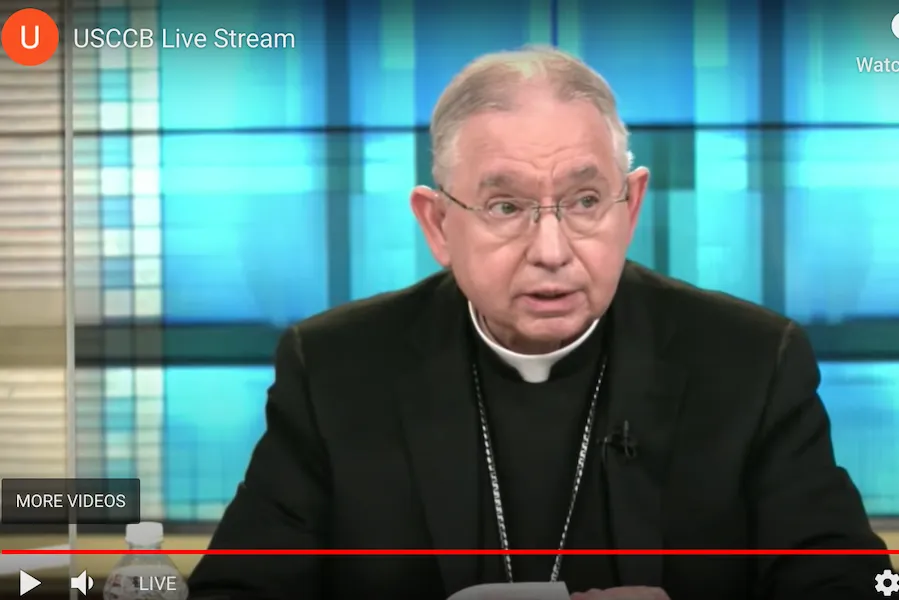 Archbishop Jose Gomez speaks Nov. 17 during a virtual session of USCCB fall assembly.?w=200&h=150