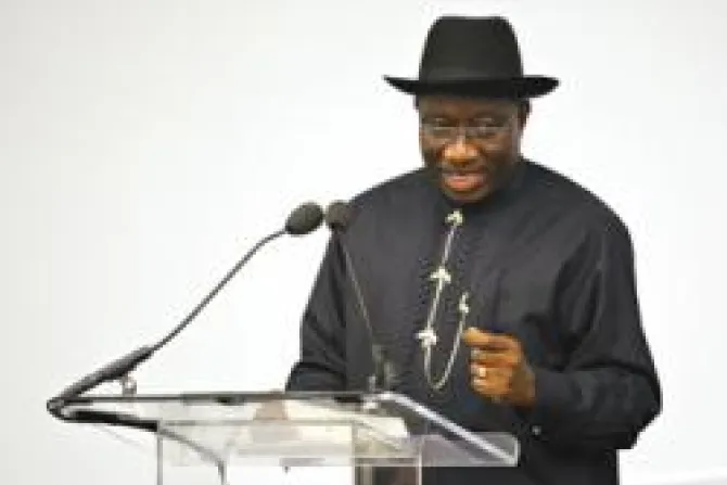 Goodluck Ebele Jonathan President of Nigeria Credit UN Photo Paulo Filgueiras CNA World Catholic News 1 25 12
