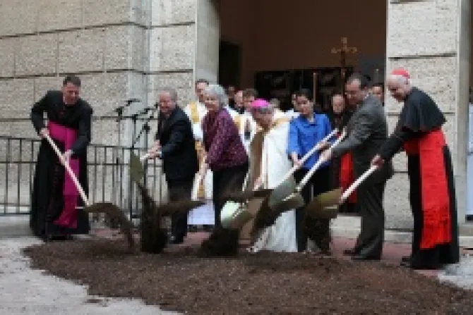 Groundbreaking at the Pontifical North American College on April 12 2013 Credit Stephen Driscoll CNA CNA 4 12 13